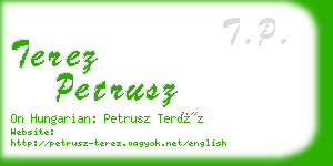 terez petrusz business card